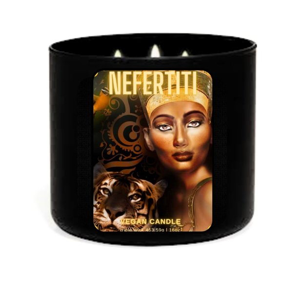 NEFERTITI -EGYPTIAN MUSK- 3 WICK CANDLE - Picture 2 of 6